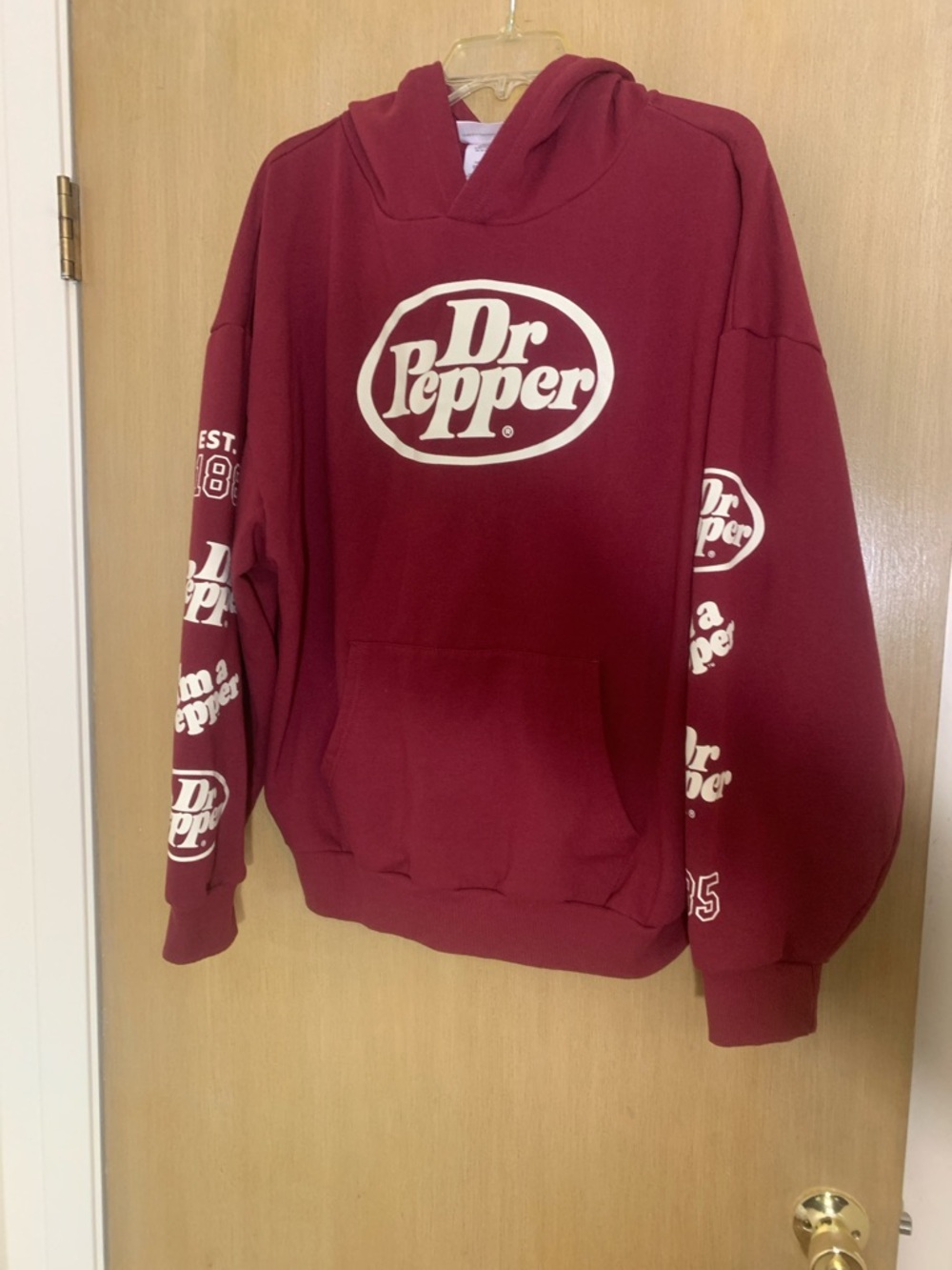 XL Dr Pepper Burgundy Logo Hoodie